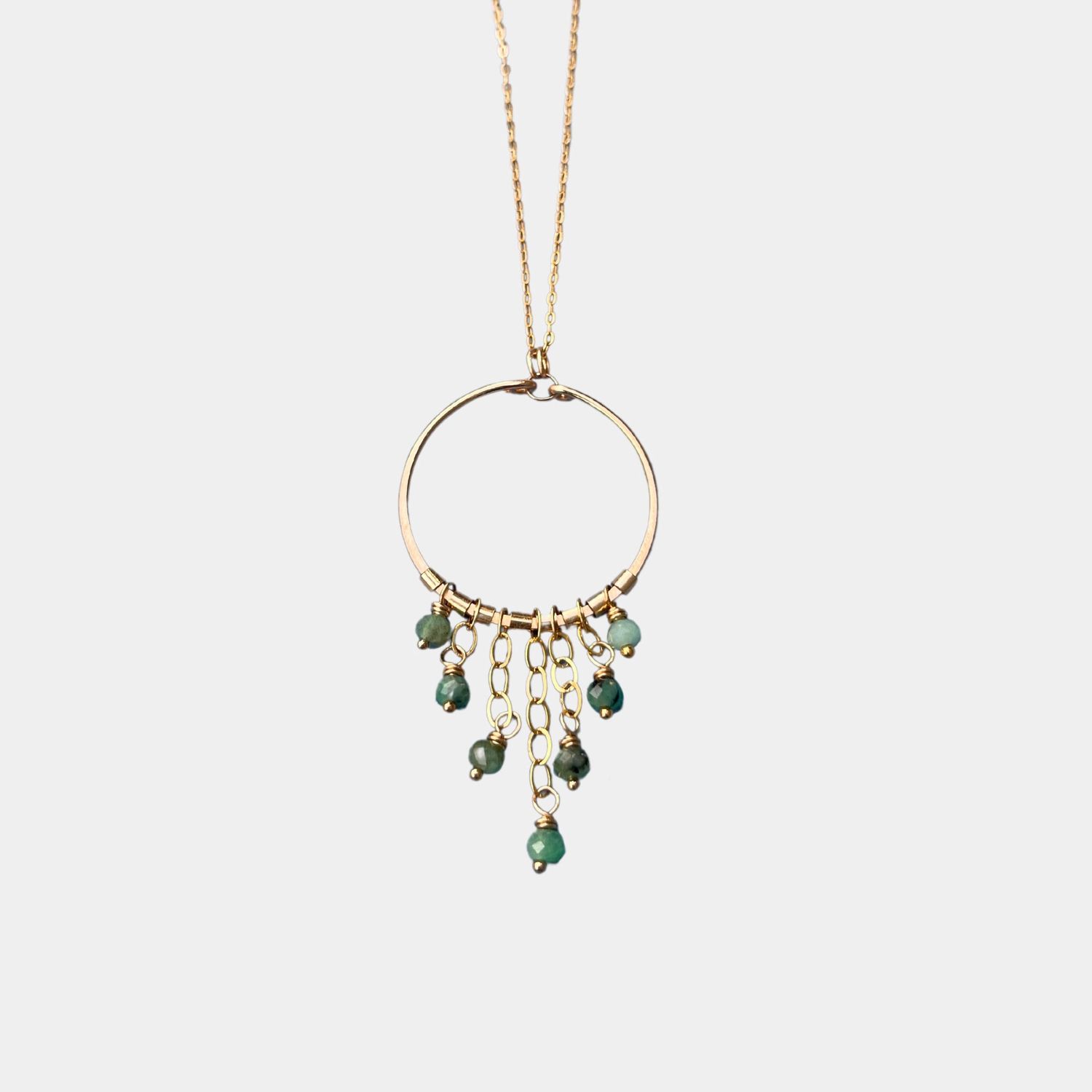 Waterfall Necklace, Stone: emerald