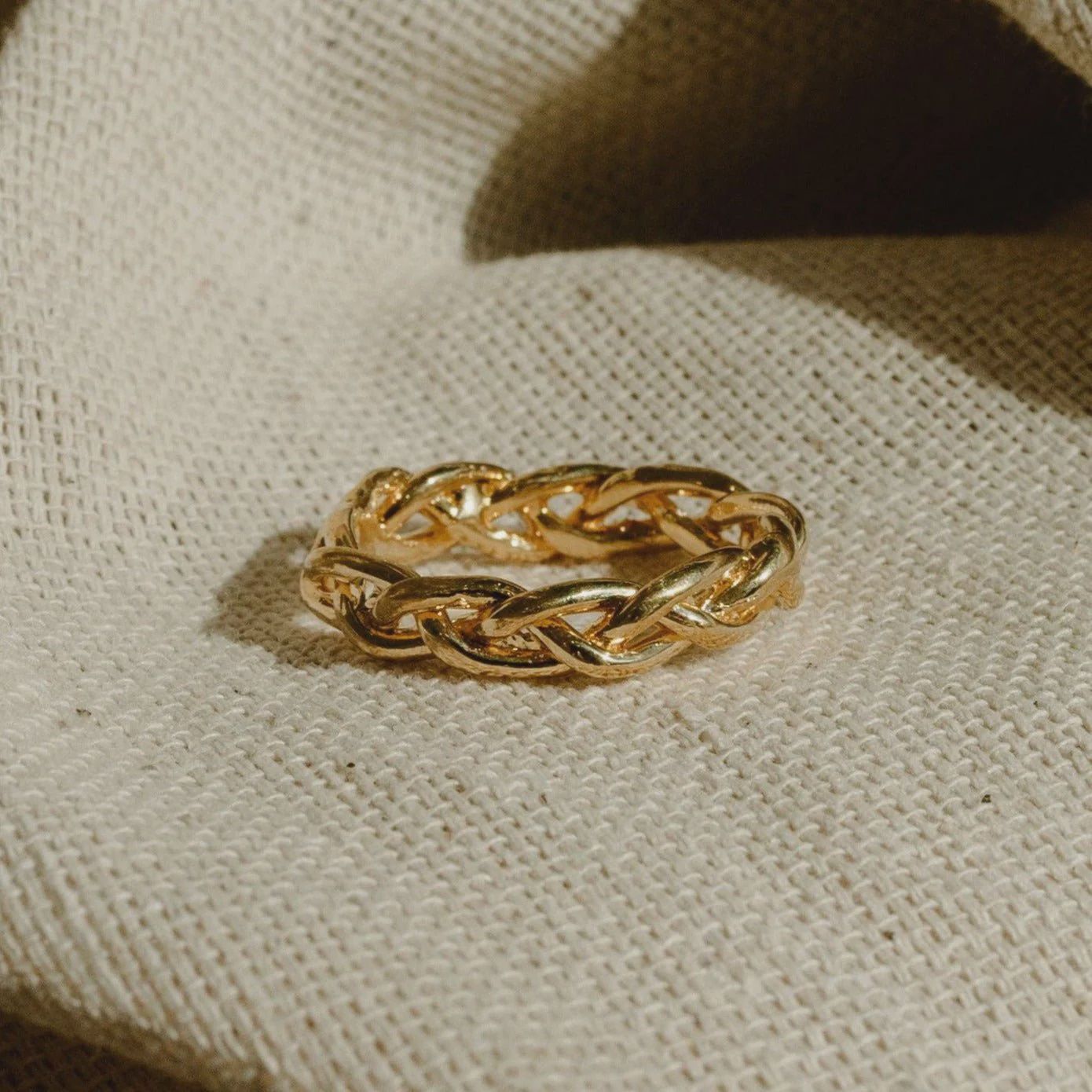 Braided Ring Band, Material: Brass