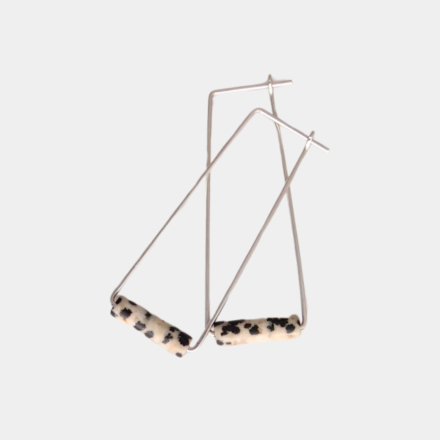 Metro Hoops | Silver, Stone: Dalmation Jasper