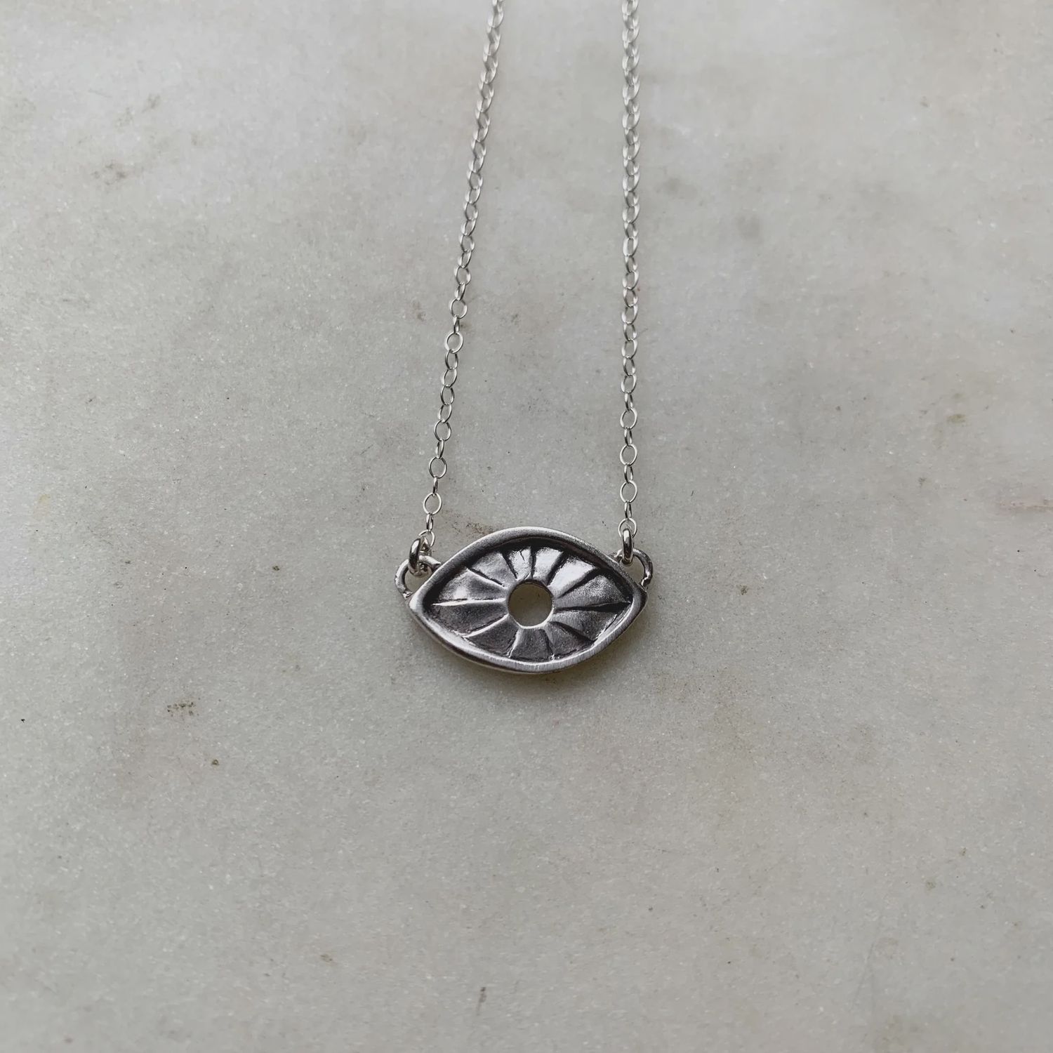 Silver Eye Necklace