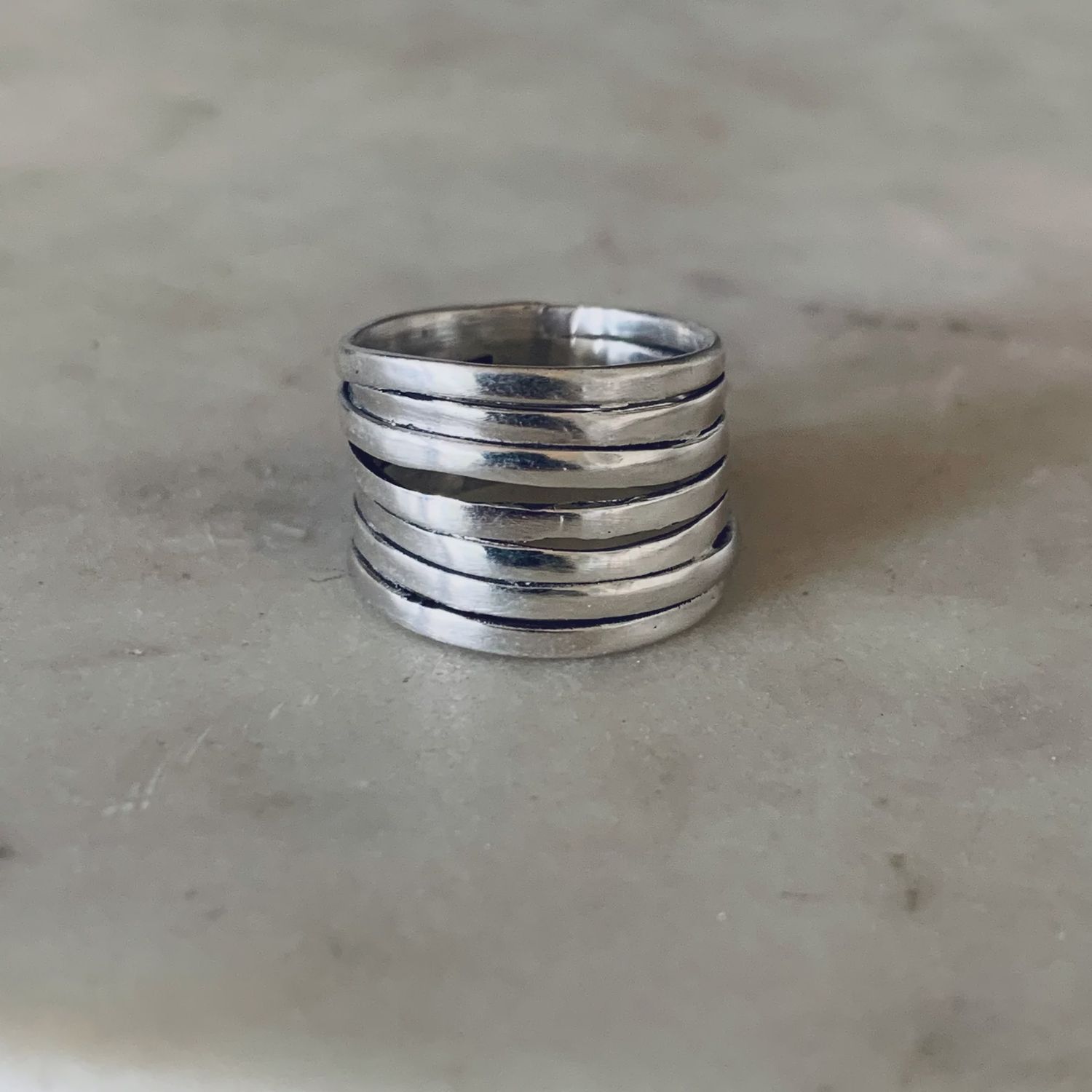 Loblolly Pine Needle Ring, Color: Sterling Silver, Size: 6