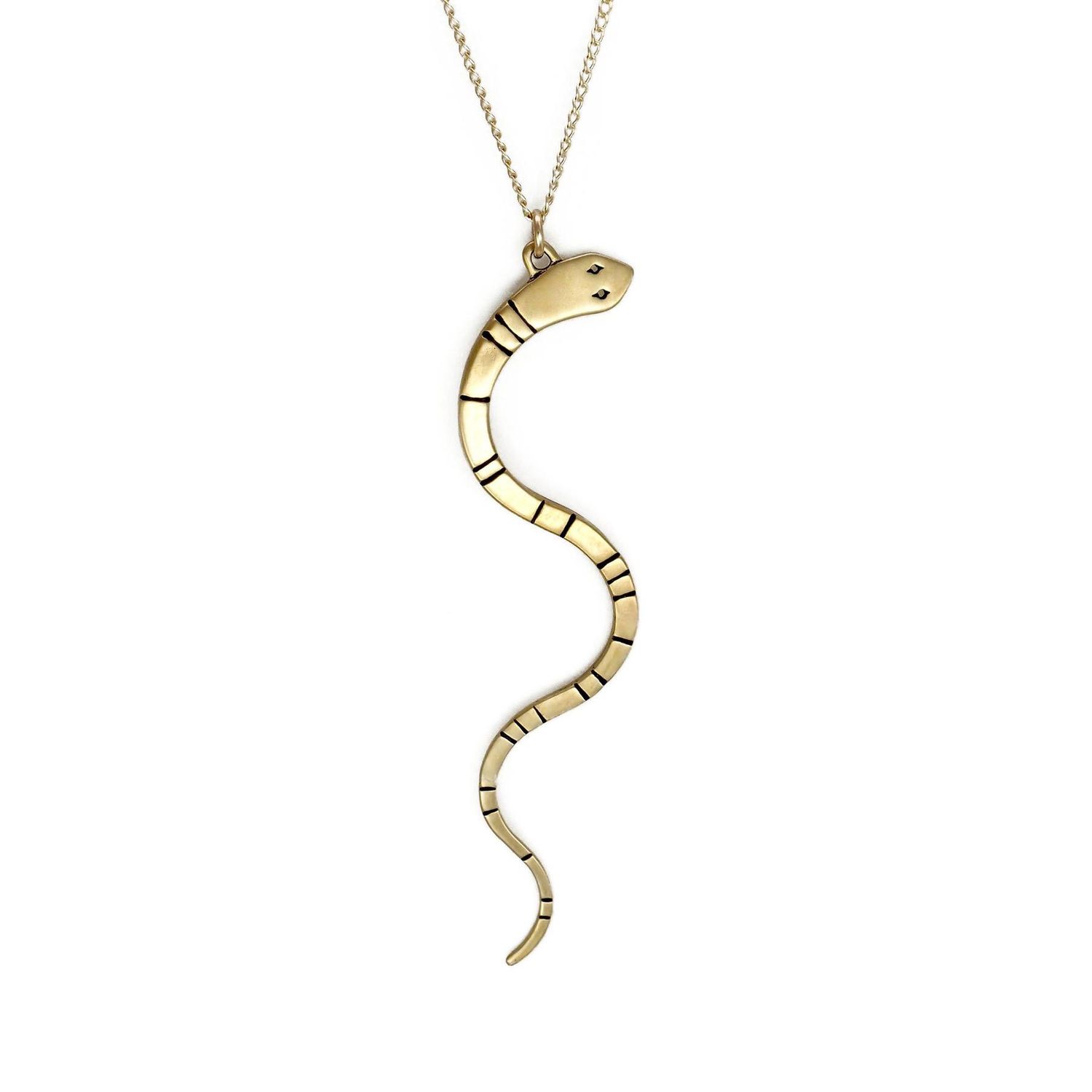 mamba snake necklace, Material: Brass