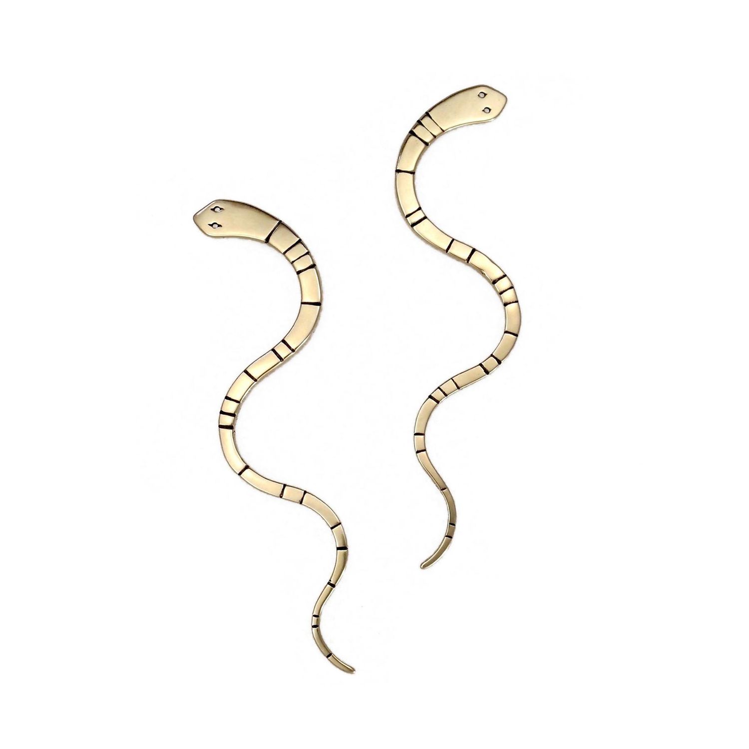 Mamba Earrings, Material: Brass
