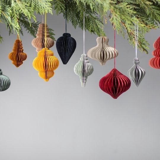 Recycled Paper Accordion Ornament