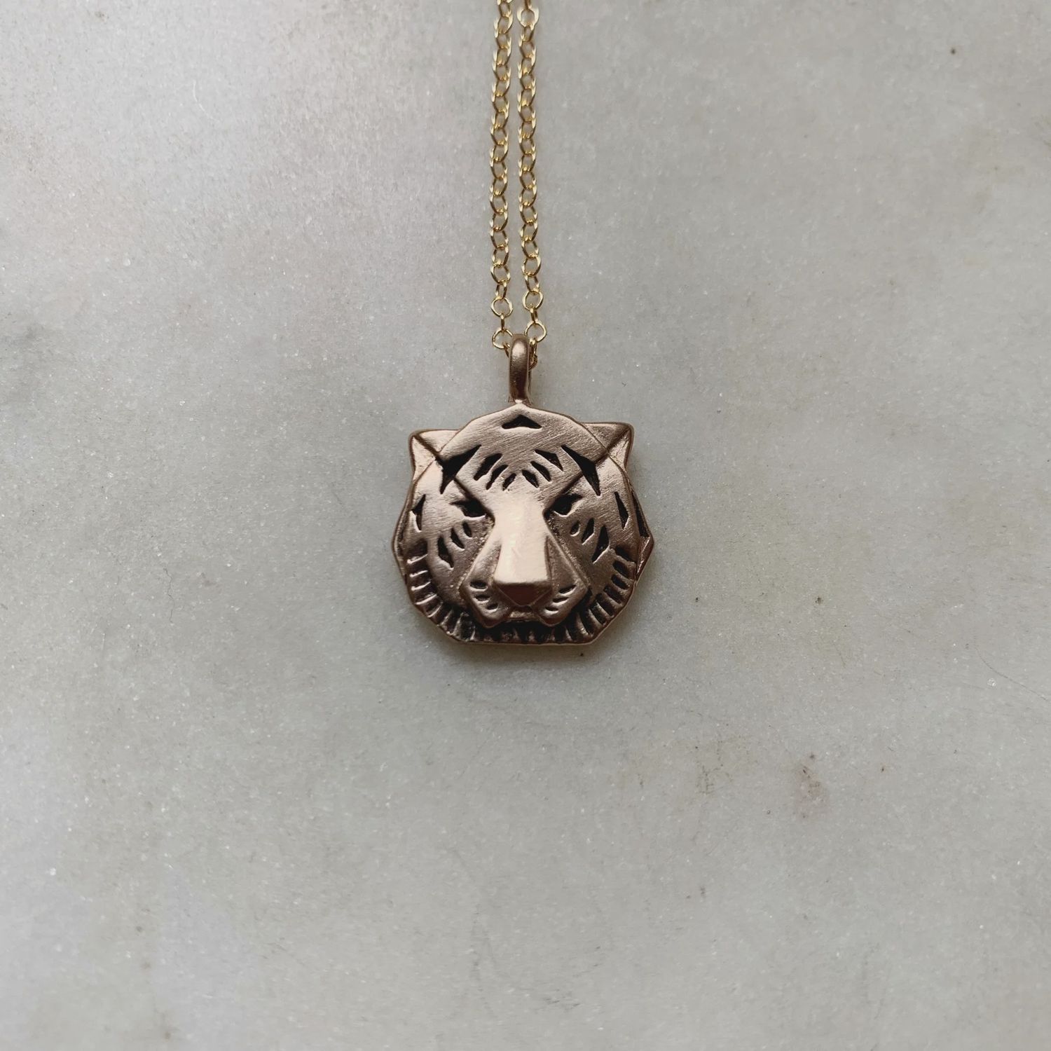 Tiger Pendant Necklace