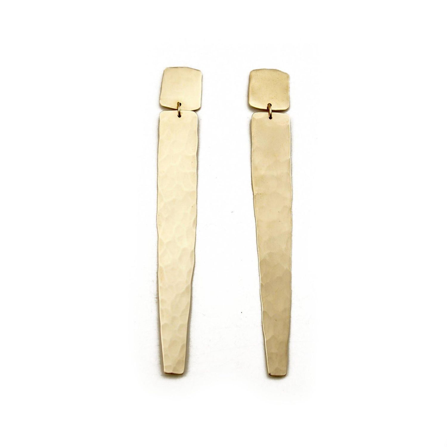 nina brass hanging earrings