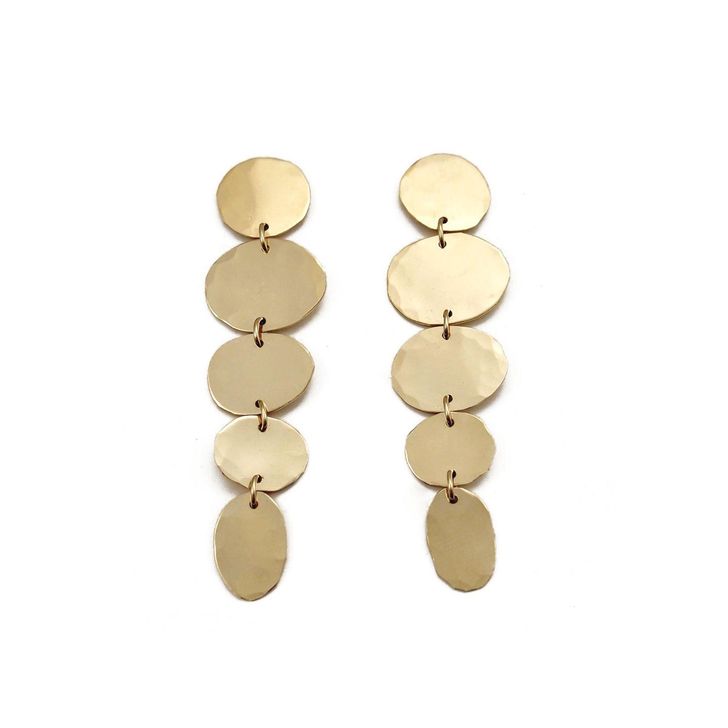 small cloud lina earrings, Material: Brass