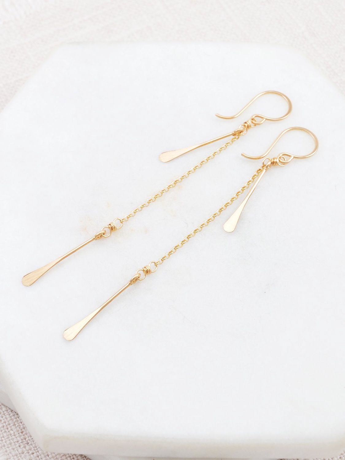 Double Fringe Drop Earrings