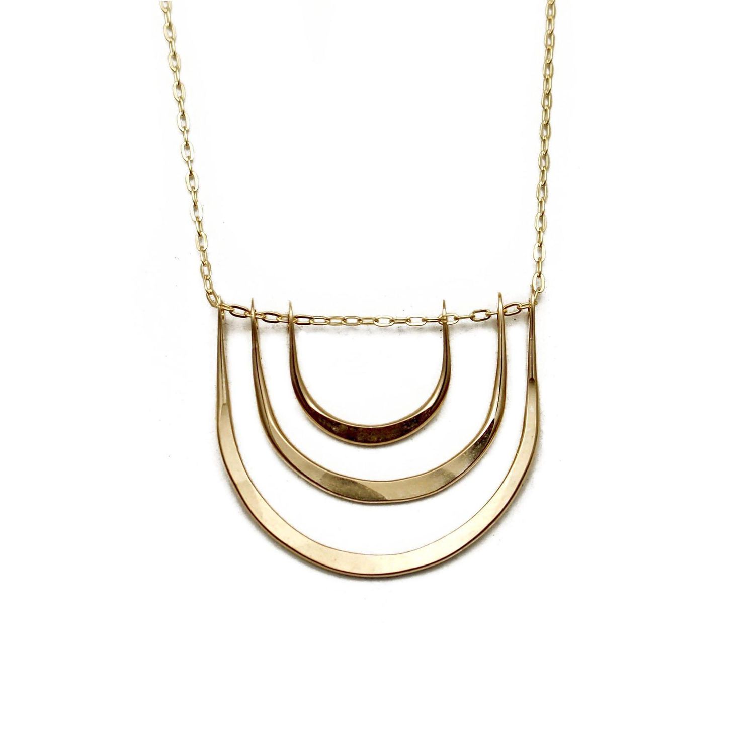 triple arc necklace
