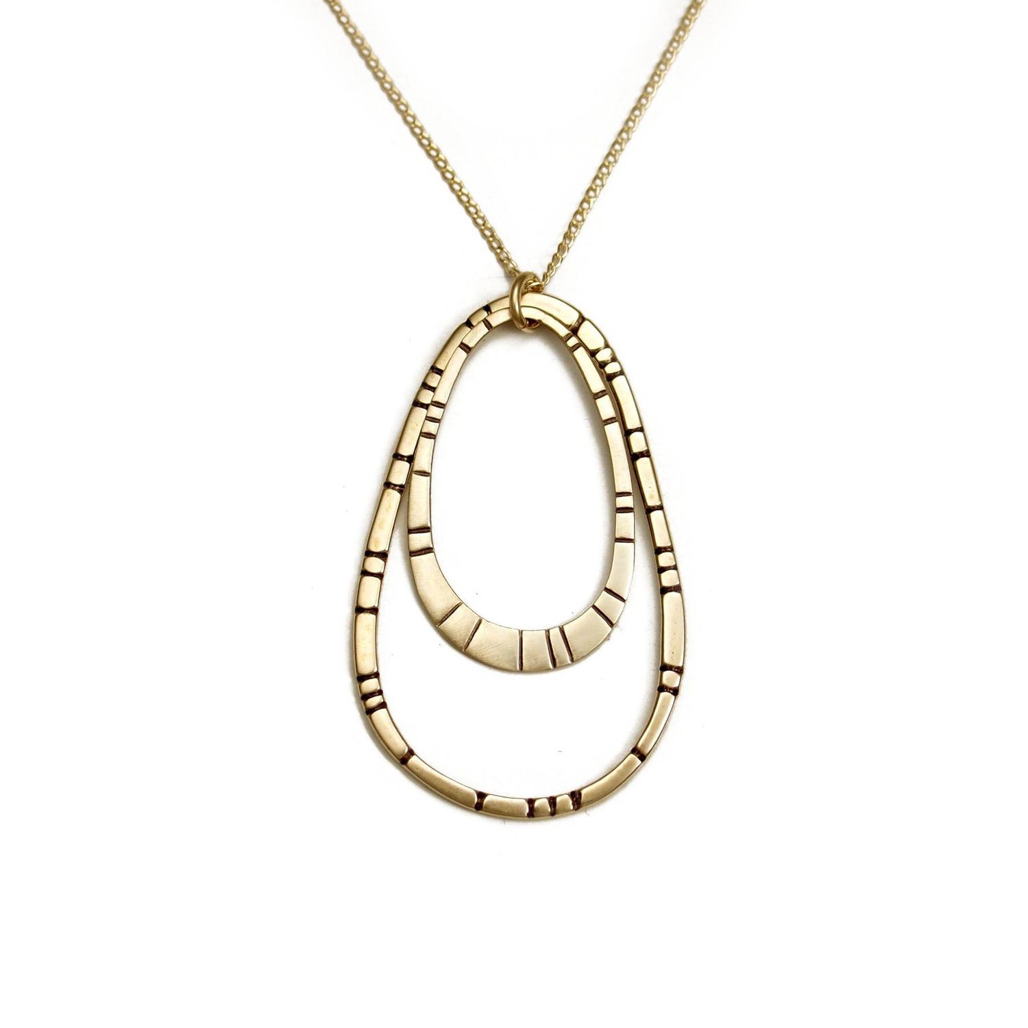 double droplet necklace