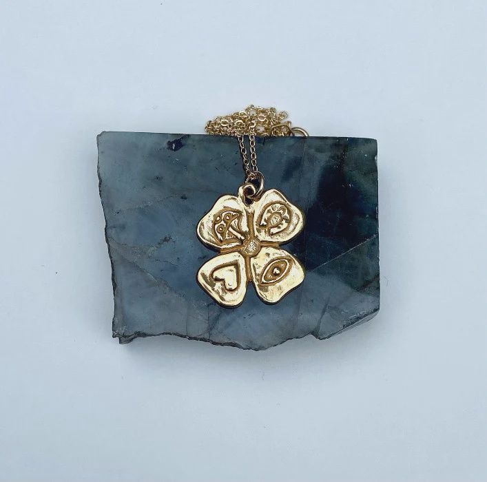 Wax Cast Clover Spell Necklace