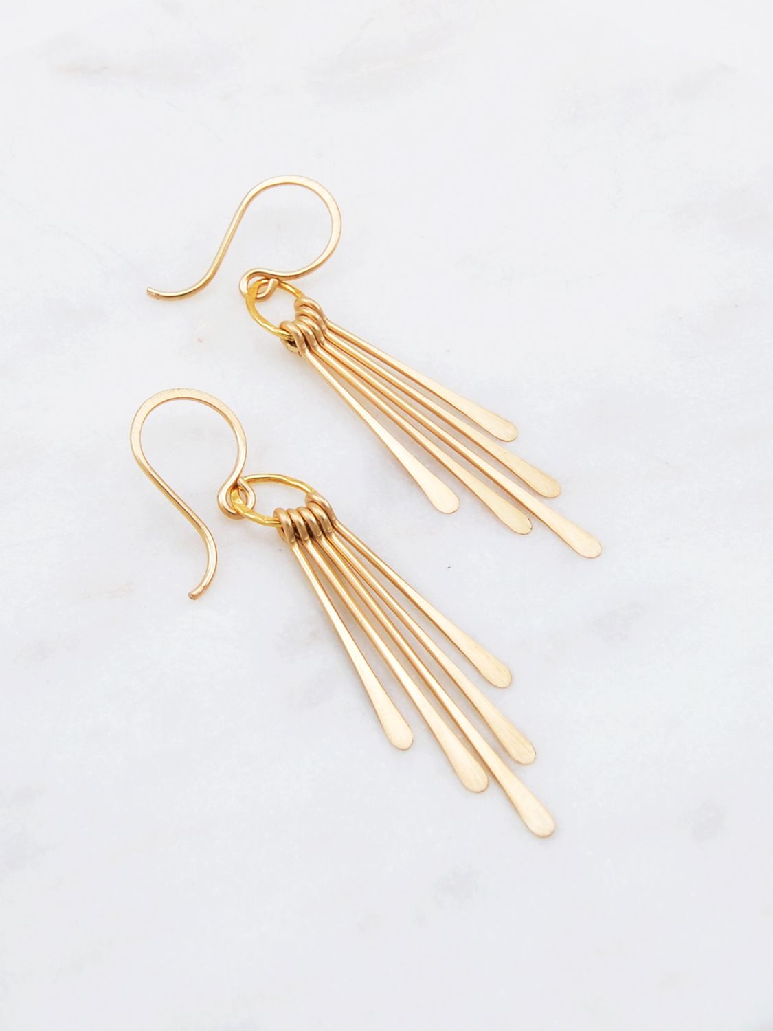 Gold Sunray Earrings