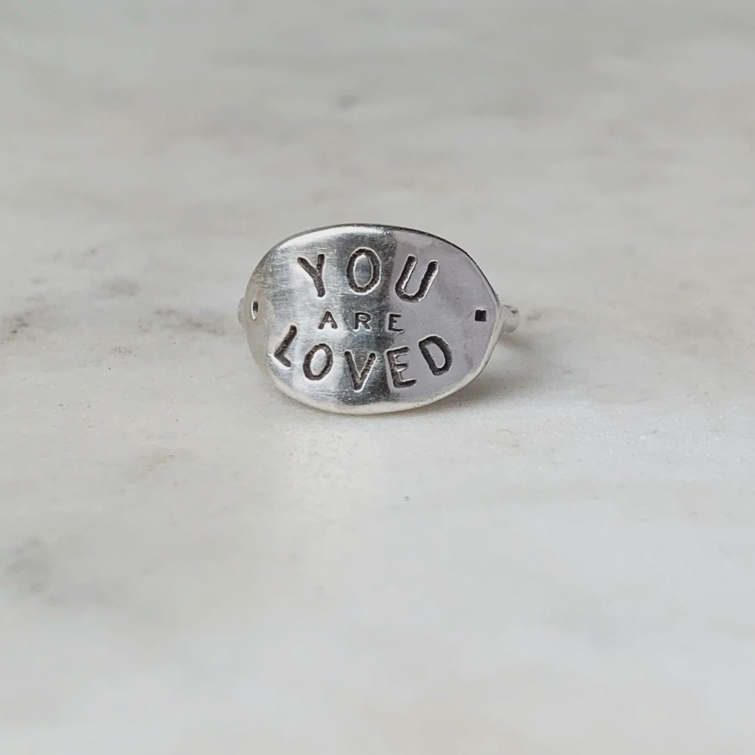You Are Loved Ring, Color: Sterling Silver