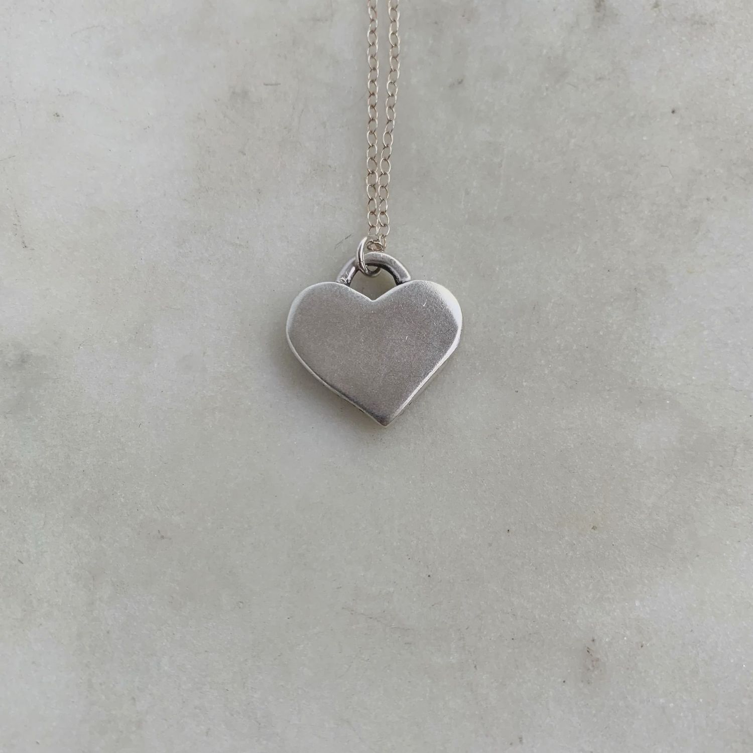 Heart Pendant Necklace, Material: 18 " Sterling Silver