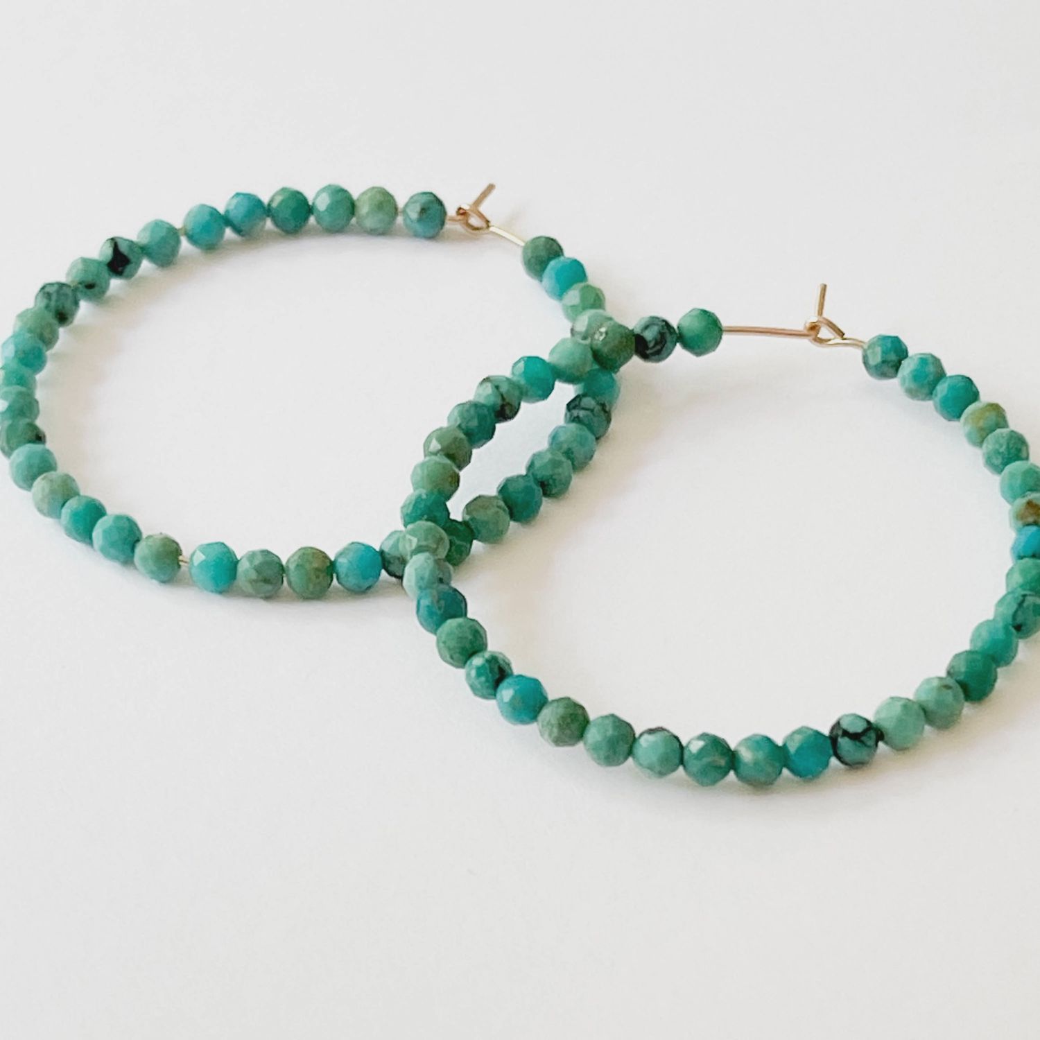 LargeTurquoise Hoops