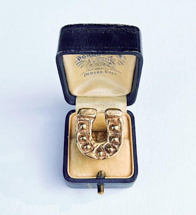 Wax Cast Horseshoe Ring Brass