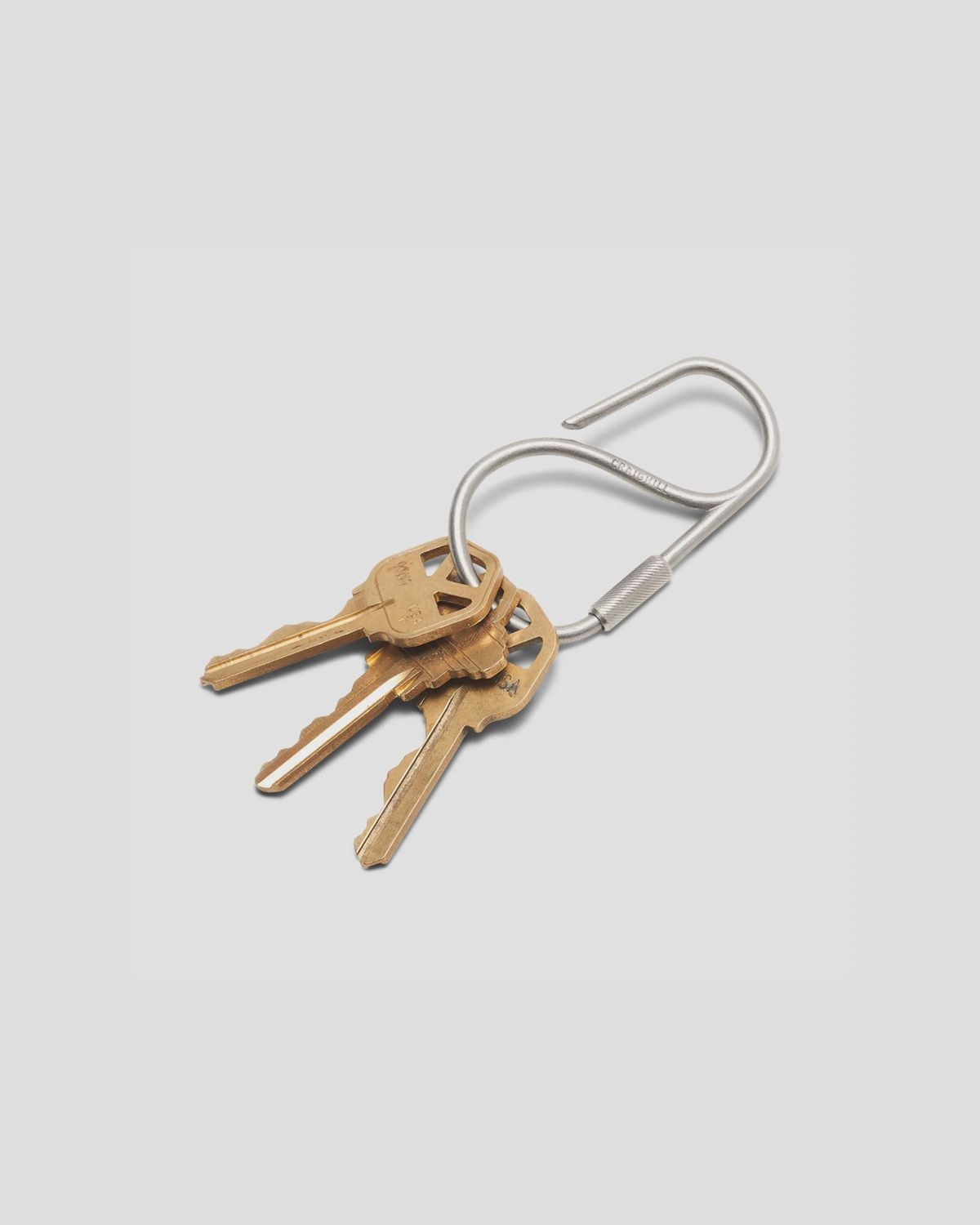 Offset Keyring, Color: Stainless Steel