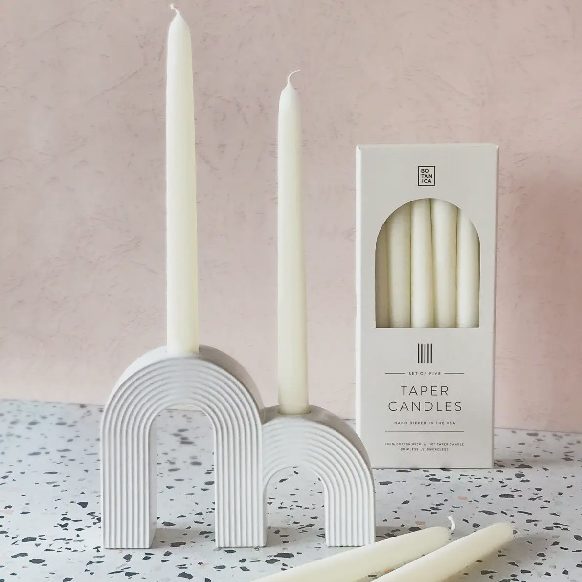 Natural White Taper Candles