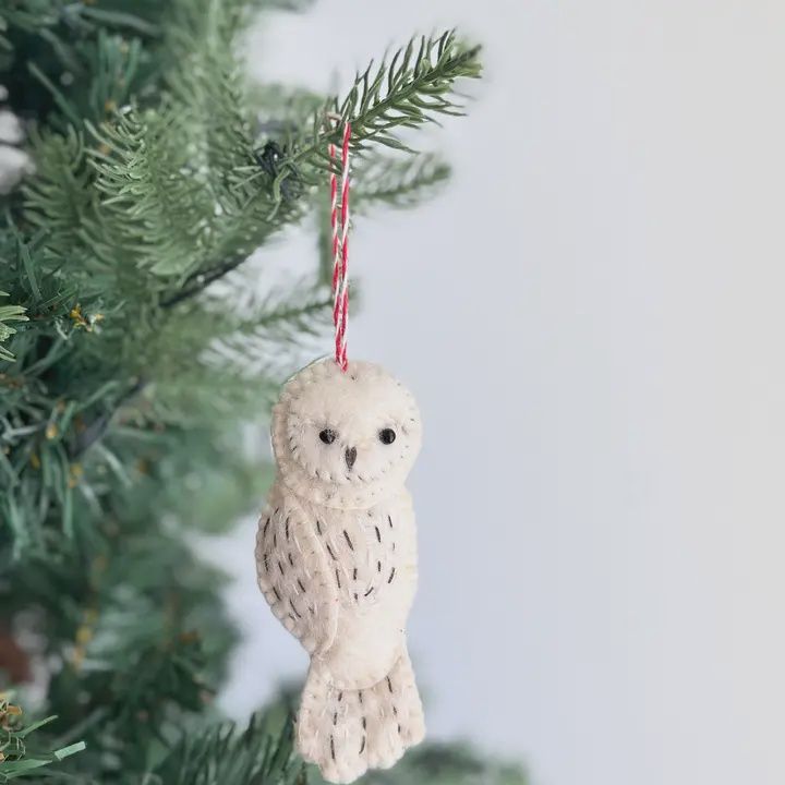 Hand Stitched Felt Owl Ornament