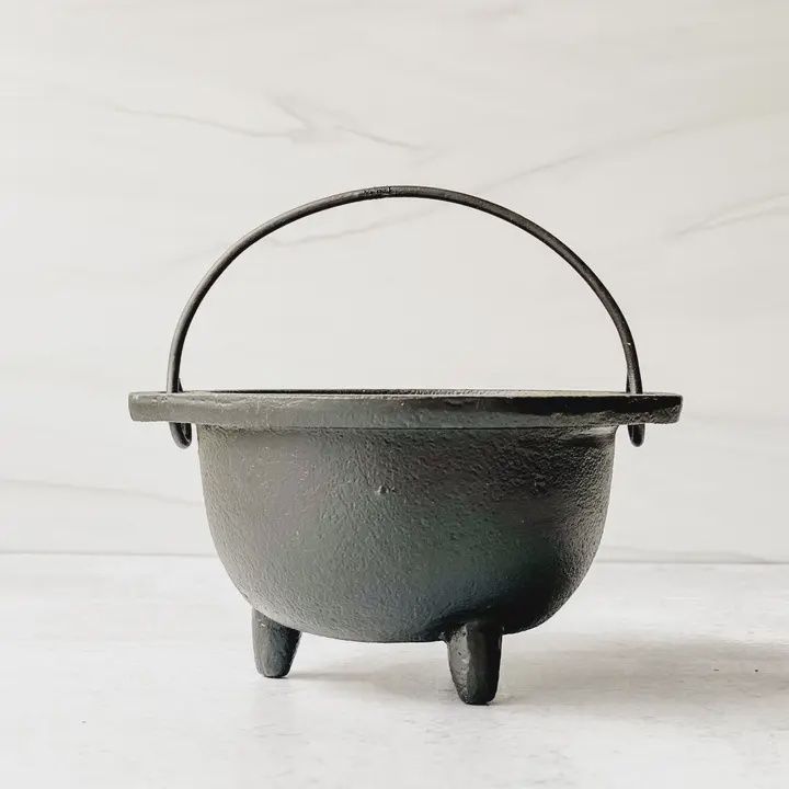 Cauldron Smudge Pot, Cast Iron Incense Burner