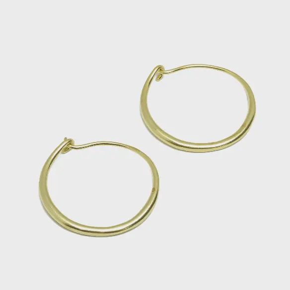 Small Thick Brass Hoops