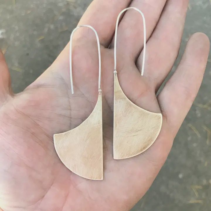 Brass Machete Earrings
