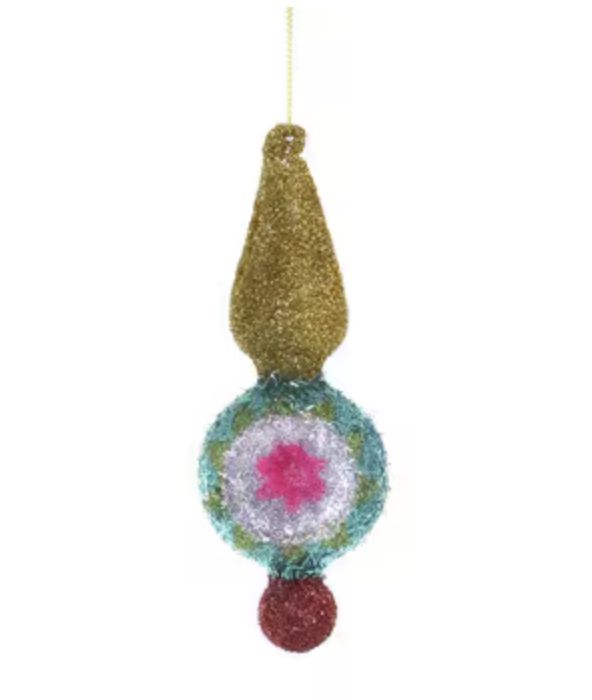 Glittered Droplet Bauble