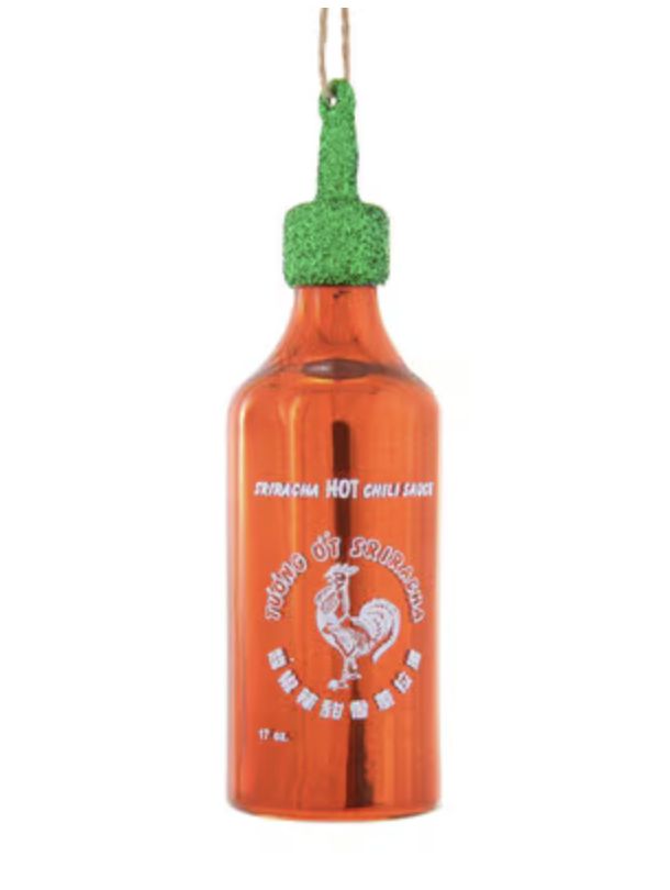 Sriracha Chili Sauce Glass Ornament