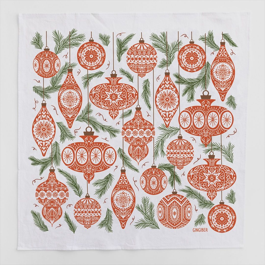 Gingiber Tea Towel | Ornaments