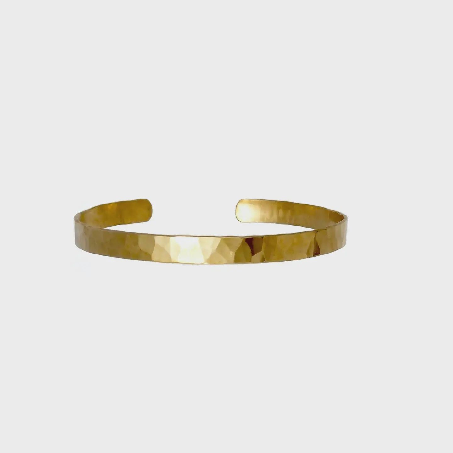 Medium Hammered Cuff, metal: Brass