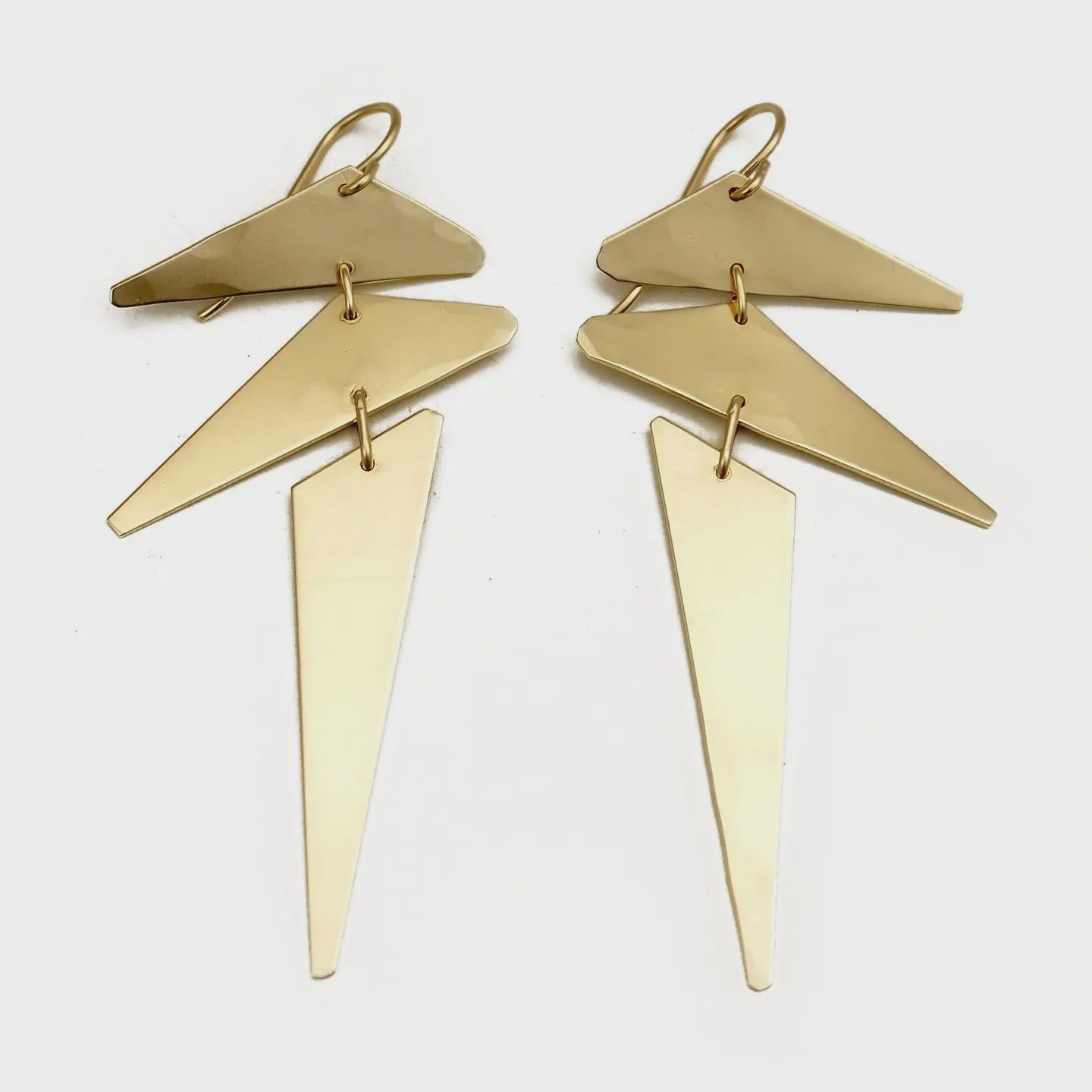 Punk Dangle Earrings / Brass