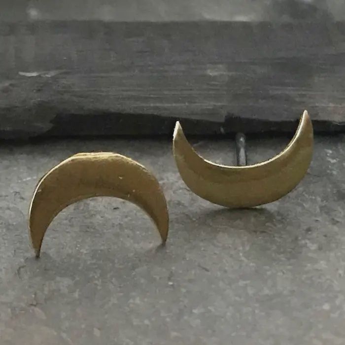 Crescent Stud Earrings
