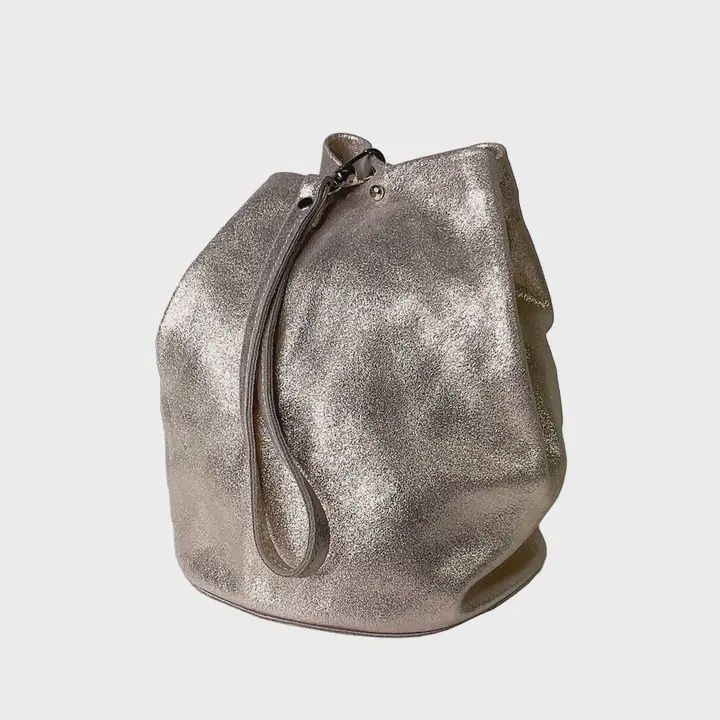 Bucket Wristlet | Sparkle Champagne
