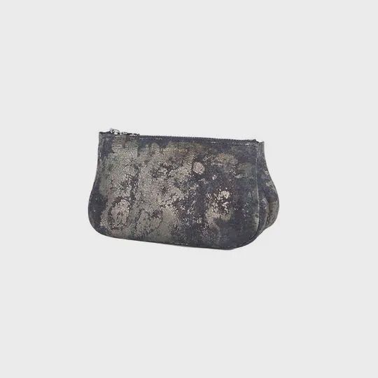 Small Leather Fatty Pouch | Oxidize Zinc