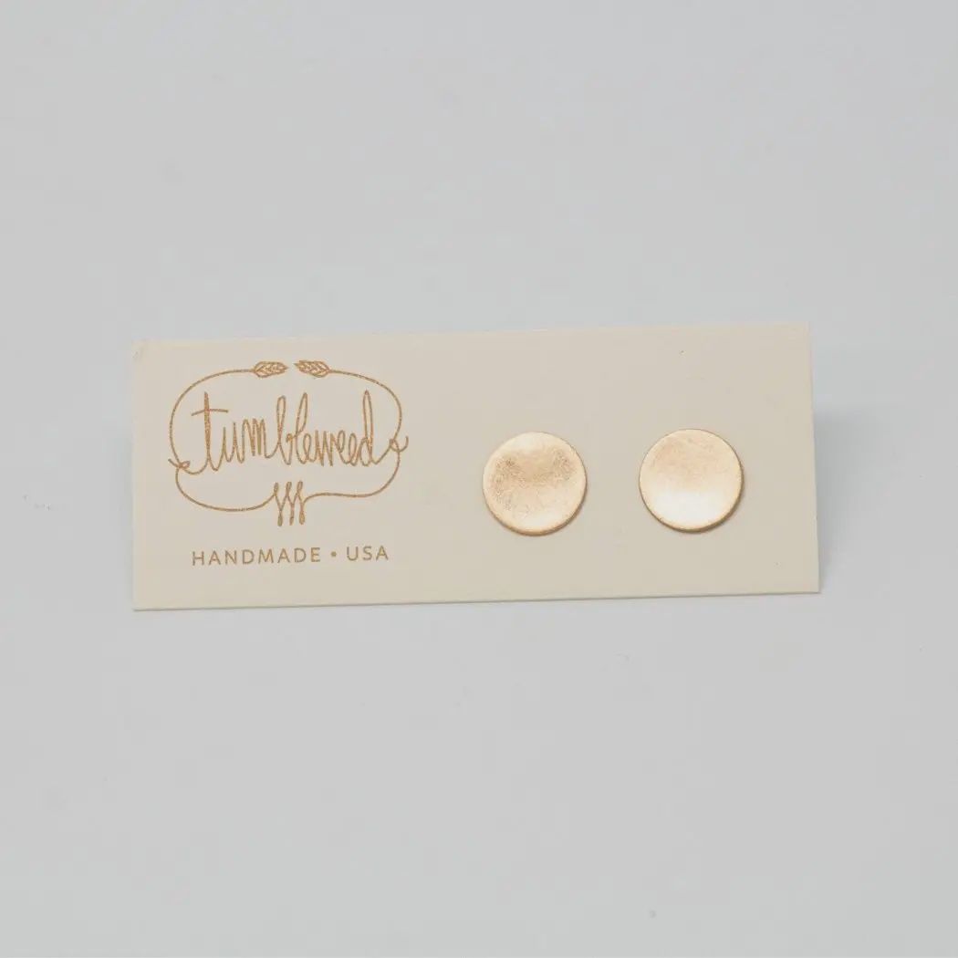 Circle Post Earrings MD GF