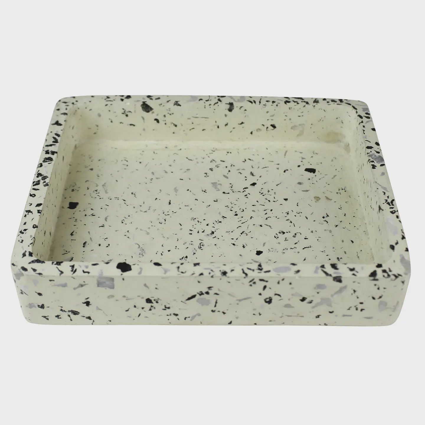 Terrazzo Soap Dish, Color: White