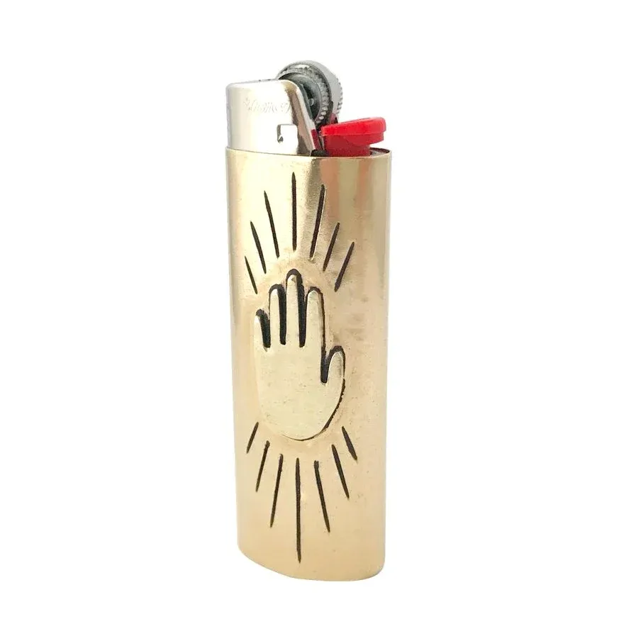 Brass Lighter Case, Style: Hand