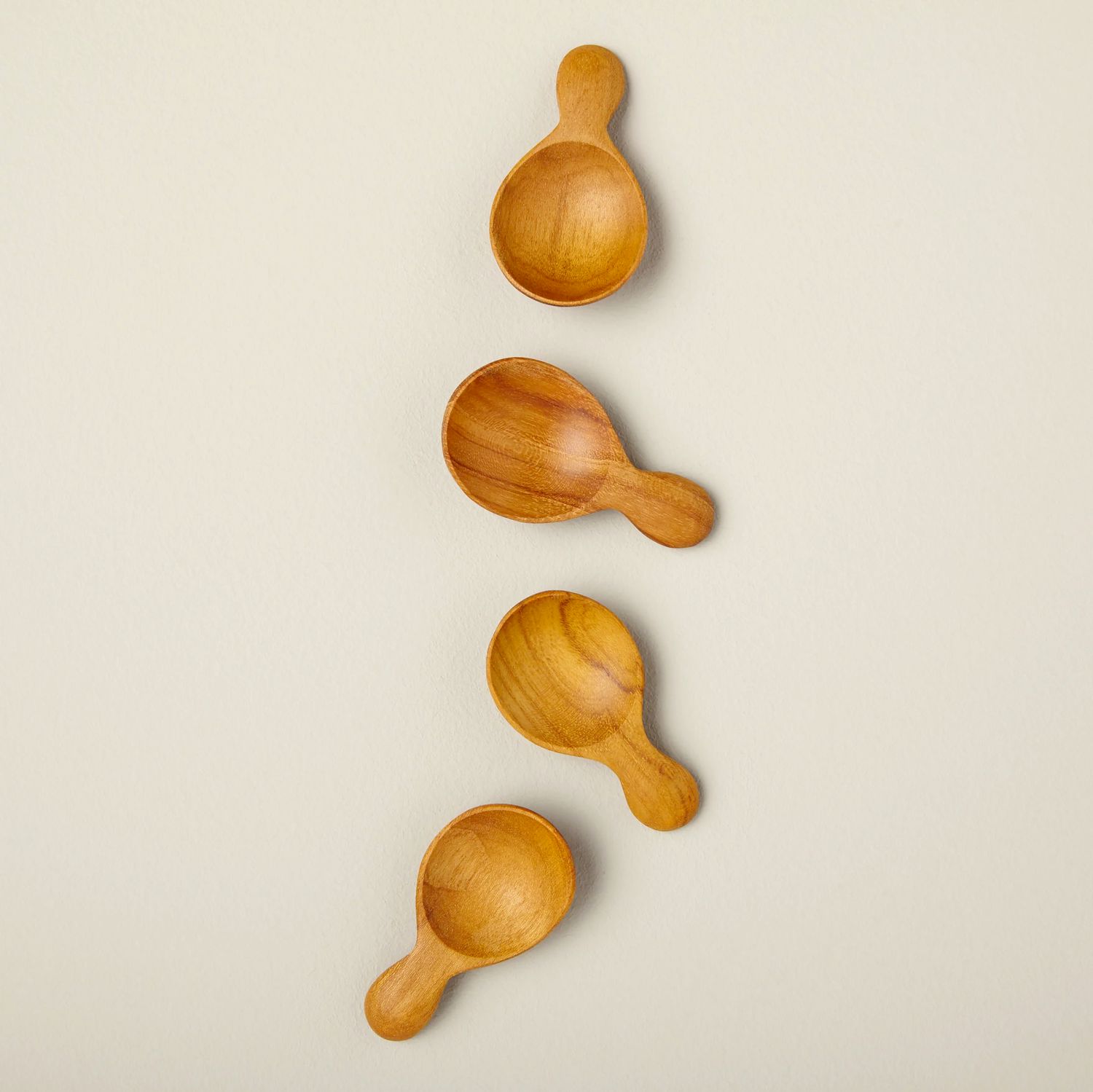round teak mini scoop
