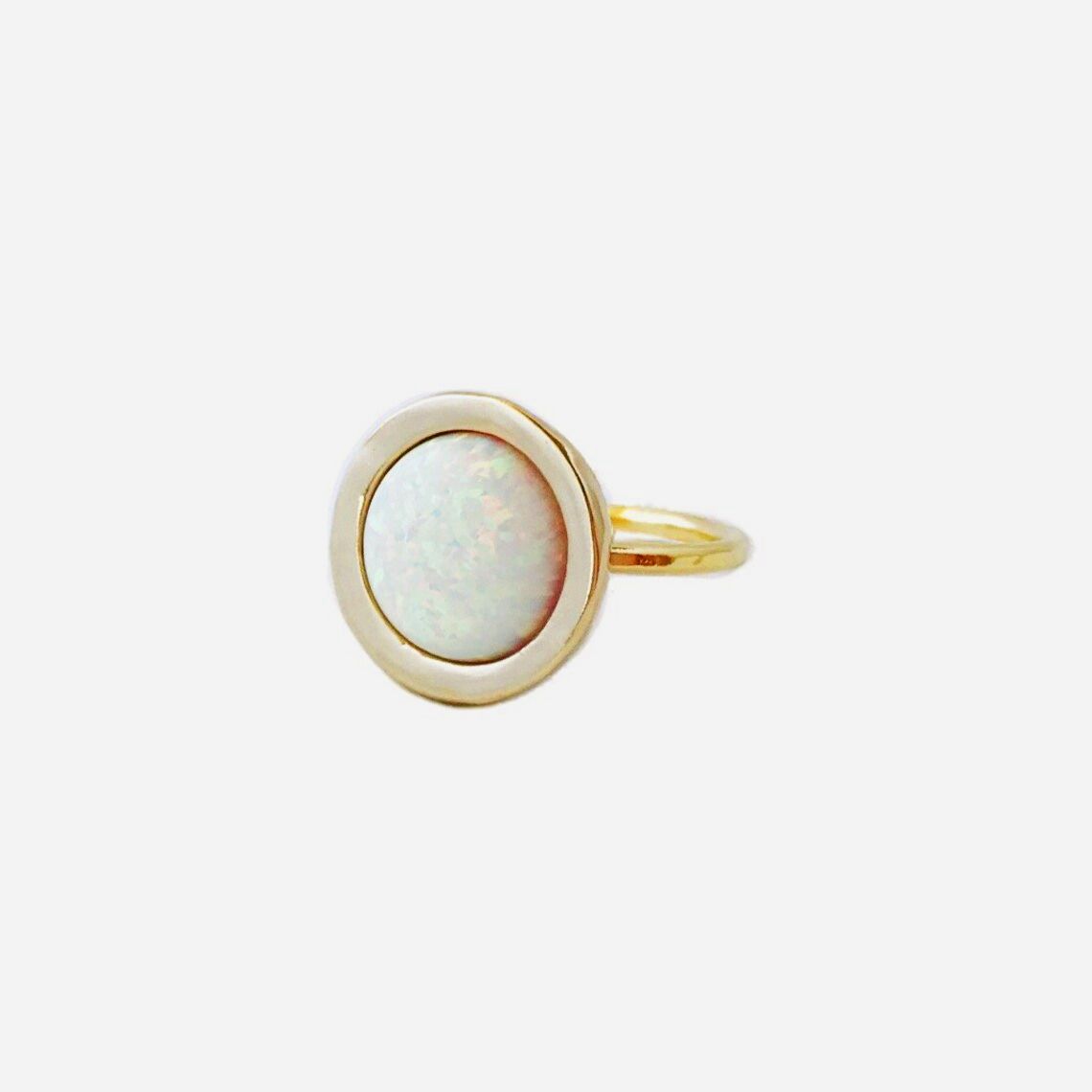 bang ring | onyx or opal, Stone: opal