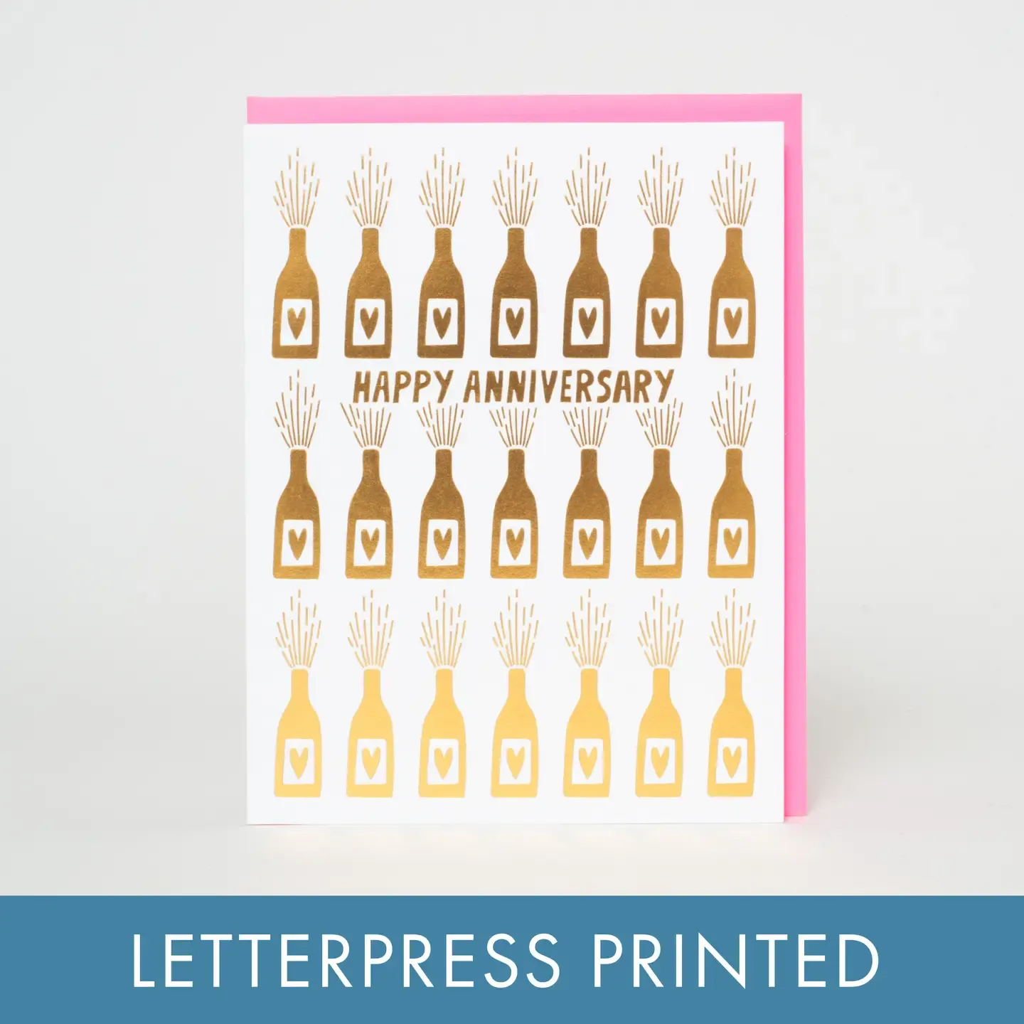 Egg Press Card, Style: Anniversary Bottles