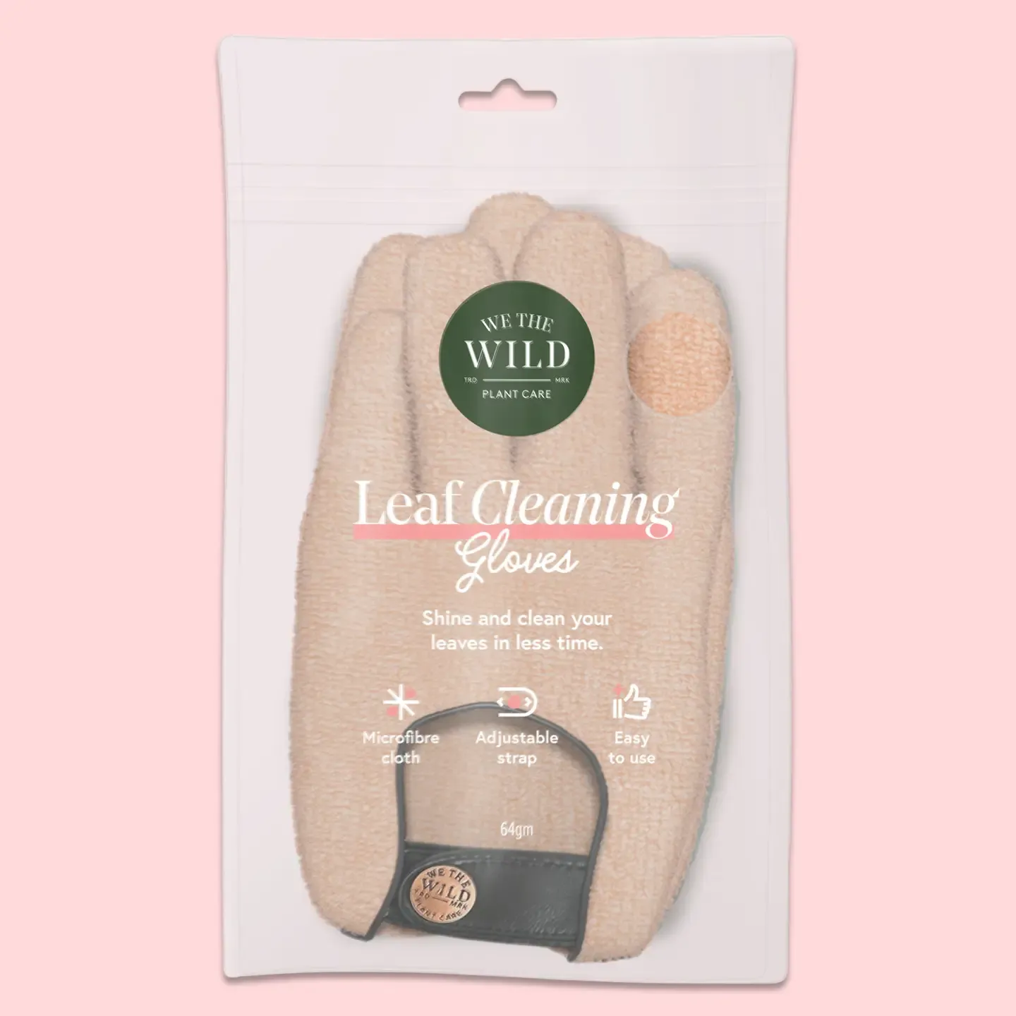 Leaf Cleaning Gloves, Color: Pink