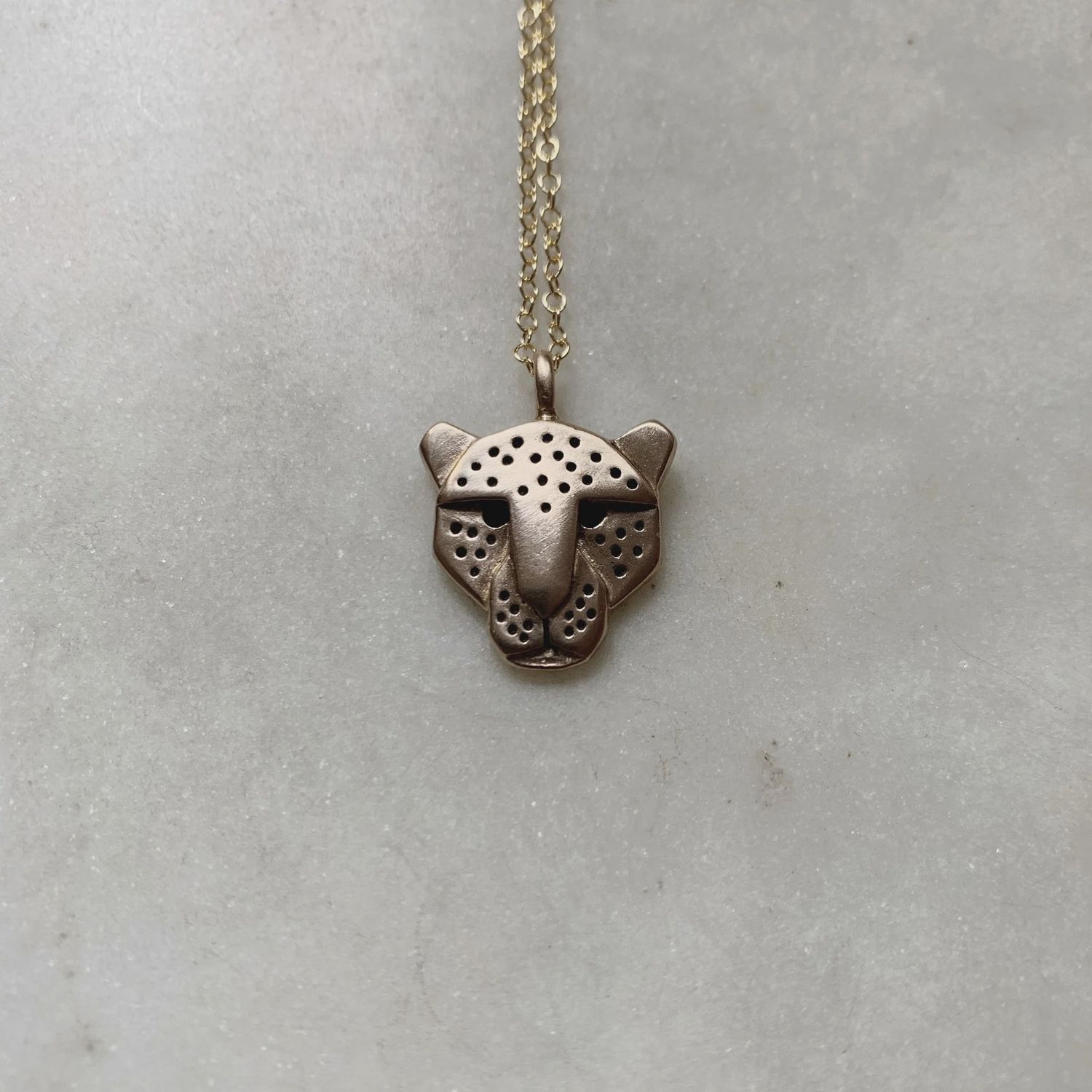 Jaguar Pendant Necklace Bronze, Size: Small