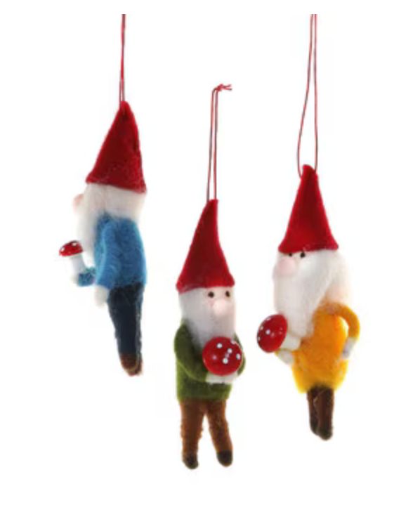 Felt Forest Gnome Ornament