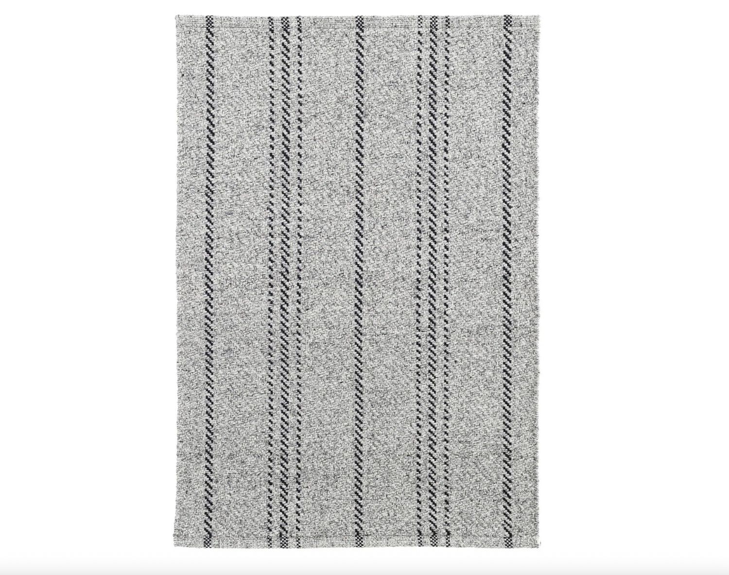 2x3 Melange Stripe Indoor Outdoor Pet Rug, Pattern: grey/black