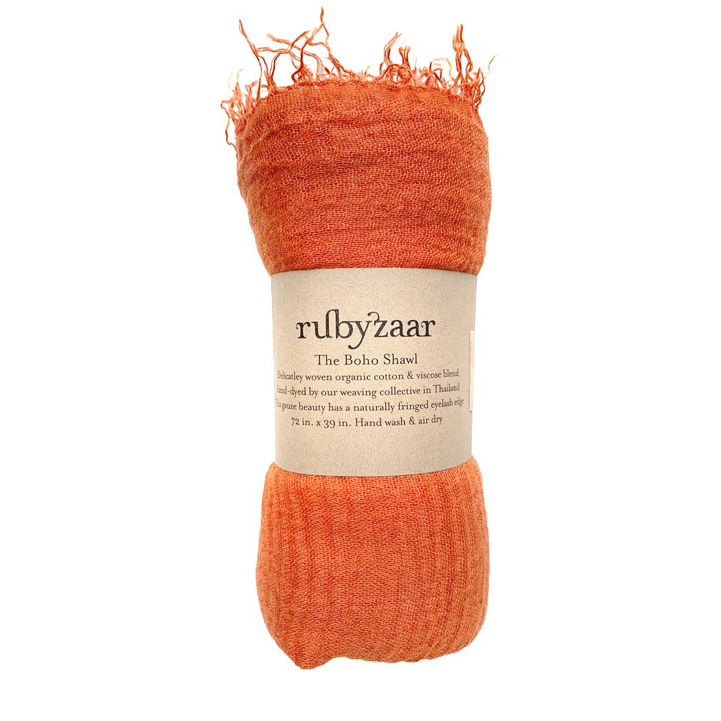 lightweight scarf | warm colors, Color: burnt orange