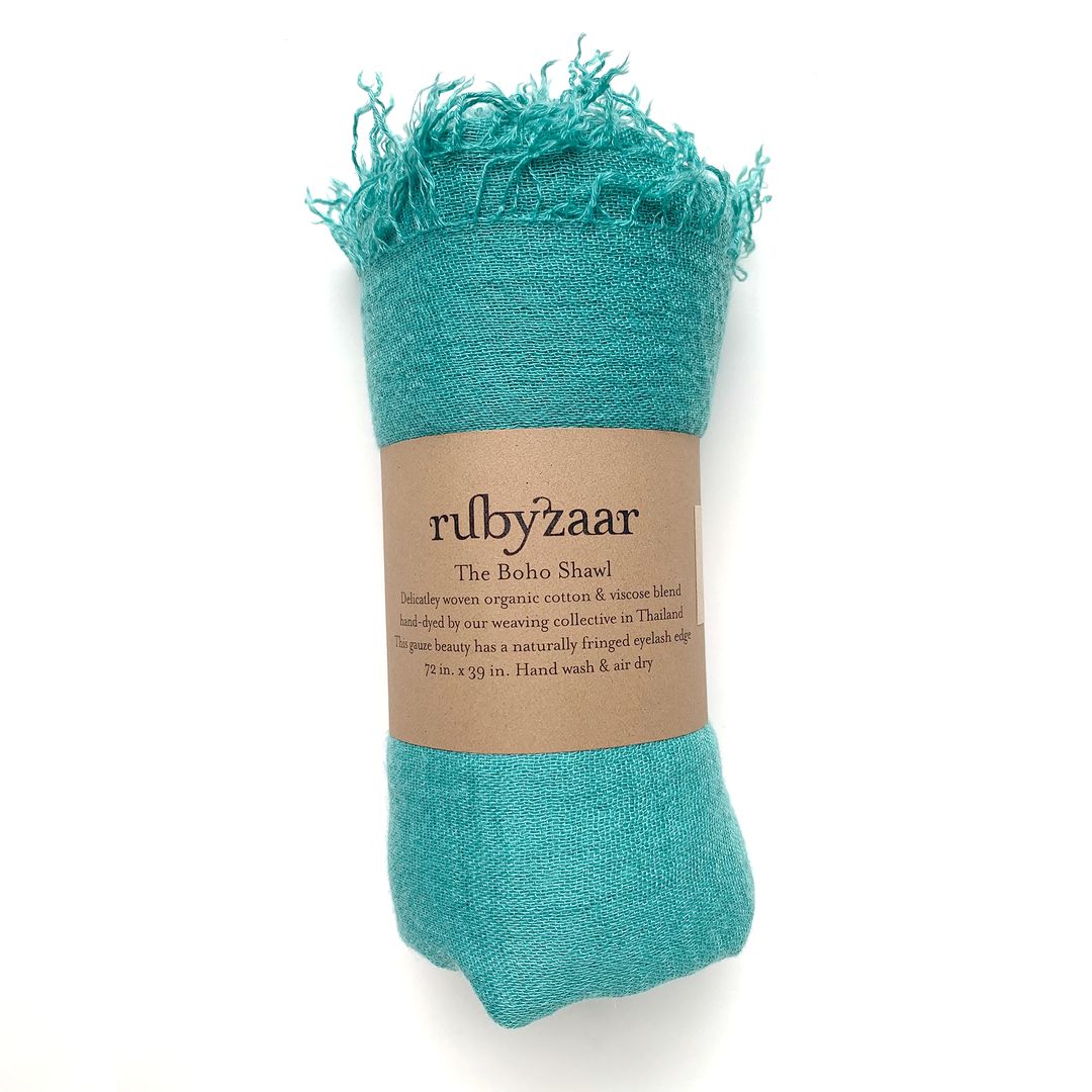 lightweight scarf | cool colors, Color: aquamarine