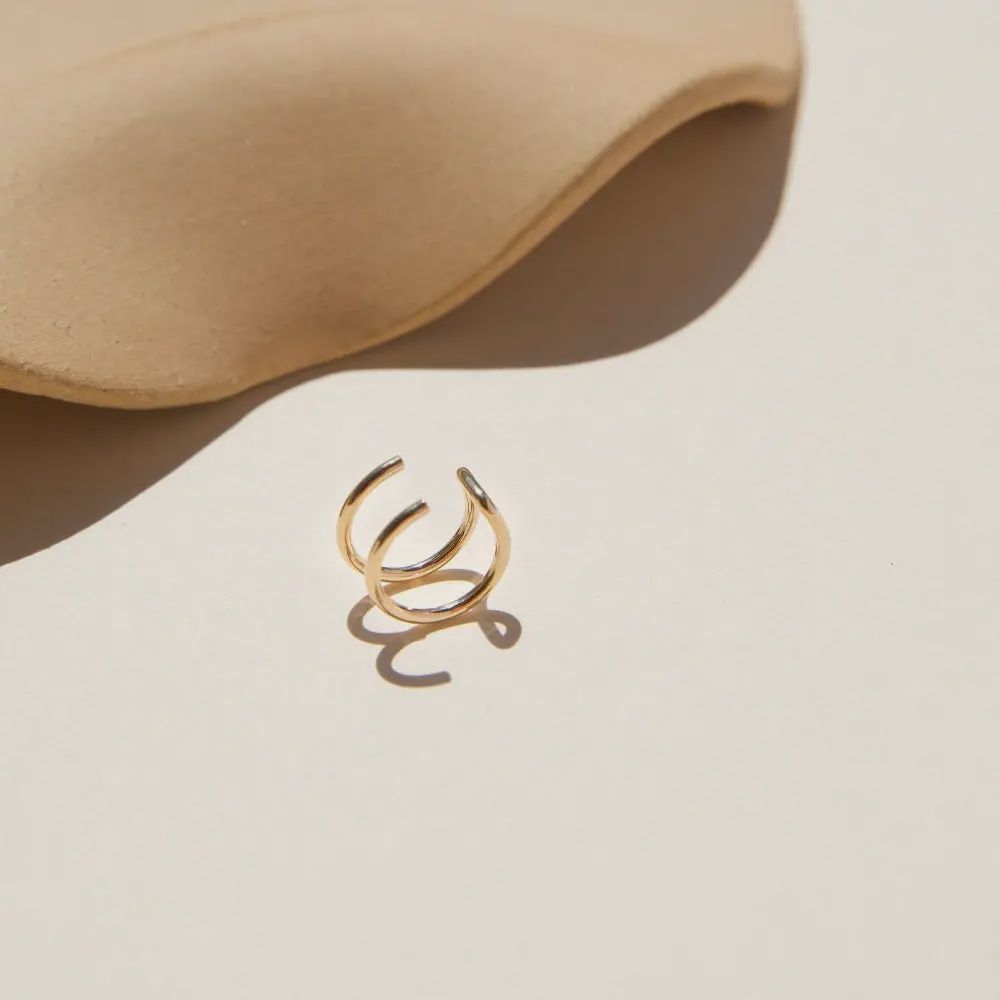 Double Wrap Ear Cuff, Material: 14K GF