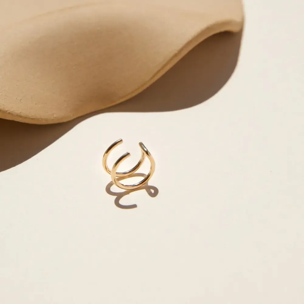 Double Wrap Ear Cuff, Material: 14K GF