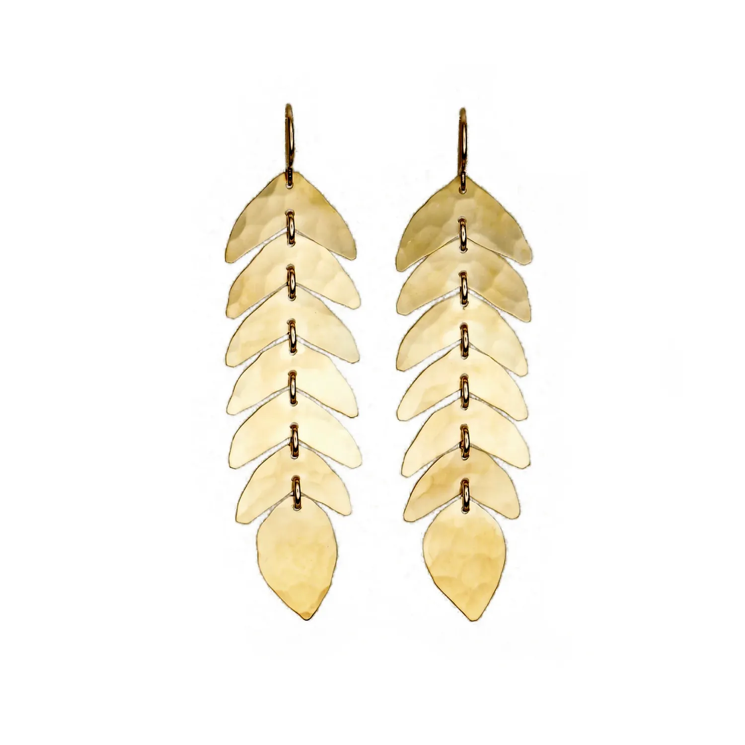 Camille Earrings, metal: brass