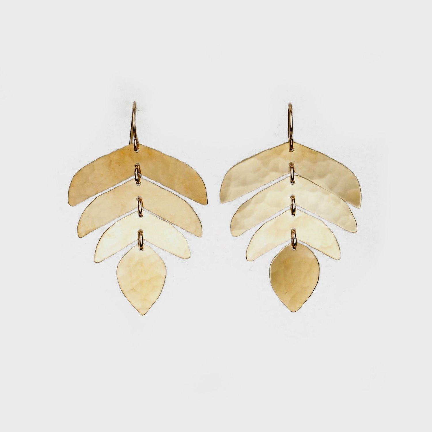 Leah Earrings, metal: Brass
